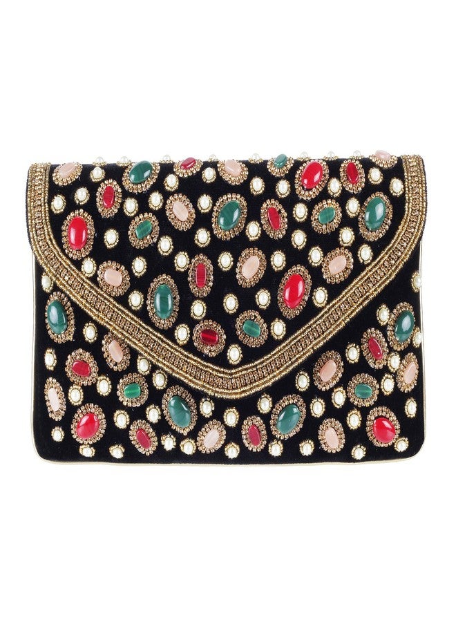 Metro Womens Synthetic Black Clutch (One Size) - Image 1
